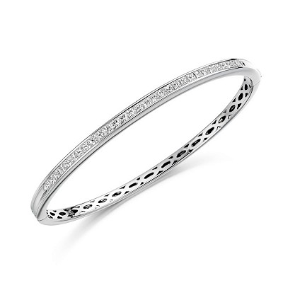 Princess Cut Diamond Bangle