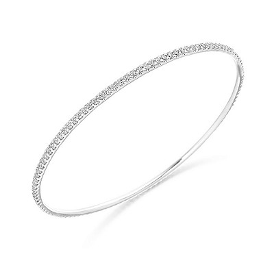 Round Brilliant Cut Diamond Bangle