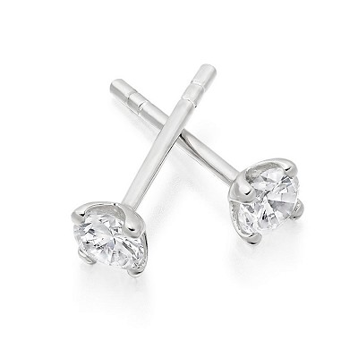 Round Brilliant Cut Diamond Stud Earrings