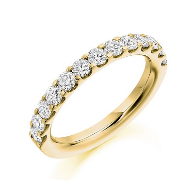 Round Brilliant Diamond Half Eternity Ring